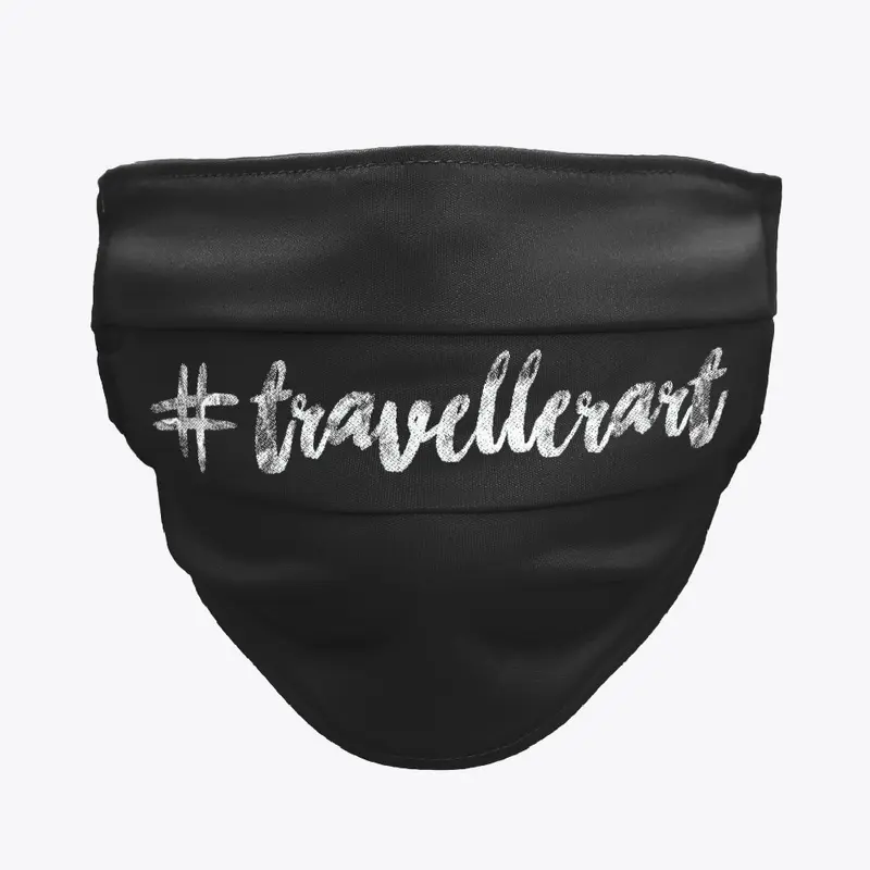 #travellerart Face Mask white